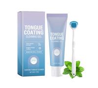 Kit de gel nettoyant pour la langue avec brosse, nouveauté 2025, kit de soins bucco-dentaires pour une haleine fraîche, formule douce à la menthe fraîche (1PCS)