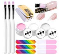 Kit De Gel Pour Extension D'Ongles,3 Couleurs Manucure - Formes d'Ongles et Gel pour Extension - Pour Maison Salon Studio Quotidien Débutants Femmes Petite Amie Professionnels