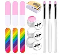 Kit De Gel Pour Extension D'Ongles,3 Couleurs Manucure | Formes d'Ongles et Gel pour Extension,Pour Professionnels Mères Débutants Salon À Domicile Studio Port Quotidien