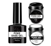 Kit De Gel Pour Ongles,3 Pièces Outils de Manucure Multifonctionnels | Gel Blanc Et Noir Pour Peinture Et Pointillage D Ongles | Pour Salon À Domicile Noël Anniversaire Dessin Peinture Femmes Filles A