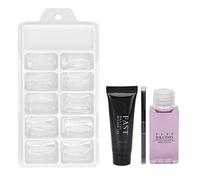Kit de Gel pour Ongles, Nail Extension Gel Set Professionnel, Double Brosse à Ongles avec 15g de Gel et 30ml de Solution Anti - Adhérence, Kit Complet pour Débutants et Artistes, I (S2400)