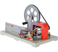 Kit de générateur à manivelle - Dispositif expérimental d'induction électromagnétique Faraday, modèle bimode AC/DC for démonstration physique conversion d'énergie