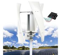 Kit de générateur d'énergie CA à Turbine Horizontale avec contrôleur de Charge, éolienne Verticale silencieuse avec contrôleur MPPT, générateur d'énergie CA triphasé pour l'alimentation élec
