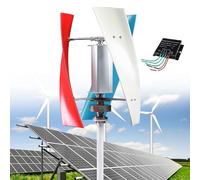 Kit de générateur d'énergie éolienne 12 000 W, 12 V/24 V/48 V, lévitation magnétique AC triphasée avec contrôleur MPPT, 3 pales pour marine, terrasse, camping-car, bateau, solution énergétique