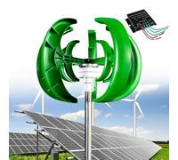Kit de générateur d'éolienne 12 000 W - Système d'énergie éolienne verticale 12 V/24 V/48 V avec contrôleur, idéal pour bateaux, cabines, mobil-homes et terrasses - Lanterne à 5 feuilles