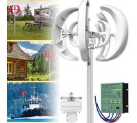 Kit de générateur d'éolienne 3000 W 4000 W 5000 W avec contrôleur - Générateur d'énergie verticale pour un usage domestique, solution d'énergie renouvelable, système d'énergie éolienne efficace