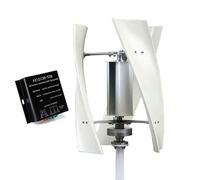 Kit de générateur d'éolienne à axe vertical hors réseau de 8000 W,Blanc,48V