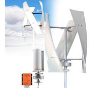 Kit de générateur d'éolienne Horizontale CA avec contrôleur de Charge, kit de générateur d'éolienne Verticale Portable 12 000 W - Système d'énergie éolienne hélicoïdale à 3 pales 12 V/24 V/4