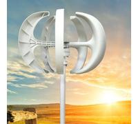 Kit de générateur d'éolienne horizontale, turbine éolienne 400 W 600 W 800 W 1000 W 1200 W AC avec contrôleur de charge, éolienne à axe vertical 5 pales, hauteur de 2 m