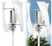 Kit de générateur d'éolienne - Système d'alimentation éolienne vertical à 3 lames avec contrôleur de charge pour marine, camping-car, maison, énergie industrielle, 24 V-3000 W