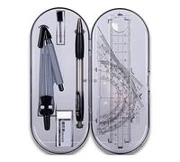 Kit de géométrie et de Compas 8 pièces pour étudiants et Dessin Technique - Compas de Dessin, kit d'outils d'apprentissage des mathématiques de Base, Outils de Dessin, Ensemble d'outils de géométrie