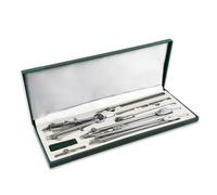 Kit de Géométrie Mathématique Professionnel 9 Pièces, Compas de Précision en Métal avec Bras d'Extension, Ensemble de Dessin Technique pour Étudiants, Architectes et Ingénieurs