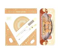 Kit de géométrie pour élèves 7 Pièces Gomme Règle Multifonction | Ensemble Rapporteur Et Règle Pour école lycée maths dessin art classe test étudiants garçons filles