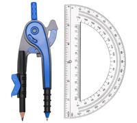 Kit de géométrie pour élèves : compas et rapporteur, indispensable pour les mathématiques et le dessin, couleur aléatoire