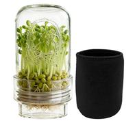 Kit de germes de brocoli Mung Bean - Pot de germination en verre 1L, kit de maison facile à , adapté aux débutants | Jar for Gardeners Kitchen Countertop Windowsill Pantry Apartment Office