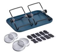 Kit de germination - Ensemble de germination de | Ensemble de germination pour microverts, haricots, lentilles | Semences d'intérieur avec plateau et support en acier inoxydable