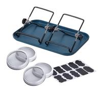 Kit de germination - Ensemble de pots de germination de 23,3 cm | Support en acier inoxydable - Kit de propulsion avec plateau d'égouttement et couvercles ventilés pour cultiver des germes à la maison