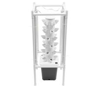 Kit de germination hydroponique verticale à 6 étages avec 4 lampes LED, pompe à eau, indicateur de niveau d'eau, tuyau, adaptateur, pour fruits et légumes