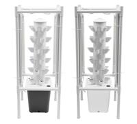 Kit de germination hydroponique verticale à 6 étages avec pompe à eau, indicateur de niveau d'eau, 4 lampes LED, tuyau, adaptateur, pour fruits et légumes
