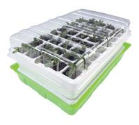 Kit de germination pour semis - TERRE JARDIN - 40 godets - Tapis d'irrigation capillaire - Couvercle transparent - 39x25x12,5 cm
