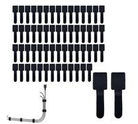 Kit de gestion des câbles sous bureau - 60 bandes adhésives ultra résistantes et réutilisables - organisation écologique des câbles pour bureau et maison - fixation facile et anti