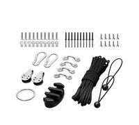 Kit De Glissière D'ancrage De Canoë - Raccords Métalliques Antirouille, Ensemble De Rails De Guidage De Corde, Fixations Robustes Résistantes À La corosion | Support De Gestion De Dérive À Maintien S
