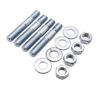 Kit de goujons de carburateur pour Holley et collecteurs d'admission - Ensemble de 4 boulons à goujons en métal, 5/16" x 2", x 1-1/2", x 1-3/8", argent (2 pouces)