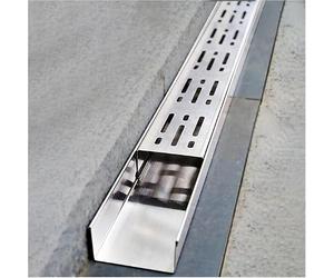 Kit de gouttières en Acier Inoxydable for terrasses et salles Bains - | Système de tranchées à profil bas for allées en béton, longueur 1 M(5x5cm/2x2in)