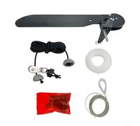 Kit de gouvernail de kayak pour kayak de pêche - Ensemble de gouvernail de queue en nylon noir avec matériel pour un meilleur contrôle de la direction et de la stabilité, compatible avec la plupart