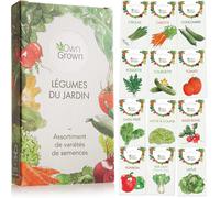Kit de graines de légumes prêt à pousser , 12 légumes incontournables à planter en un set pratique, Assortiment graines légumes essentiels pour le potager.[G3]