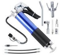 Kit de graissage 10000 PSI avec pistolet manuel, coupleur haute pression, outil d'injection de graisse robuste pour l'entretien intensif Blue-11Pcs