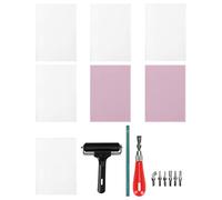 Kit de gravure sur gomme, ensemble complet avec tampons caoutchouc 15x10cm et outils de découpe - Création de tampons personnalisés, rouleau de gravure et 6 lames pour artisanat