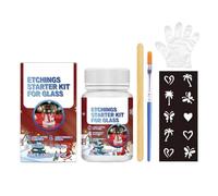 Kit de gravure sur verre | Kit de gravure artistique pour verre, matériaux de bricolage pour artistes, débutants, étudiants, fête, mariage, vacances, maison, salle de classe, décoration