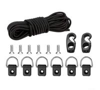 Kit de gréement pour kayak et canoë avec cordon élastique et vis en acier inoxydable pour une utilisation fonctionnelle
