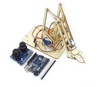 Kit de griffe de robot pour Arduino avec construction en acrylique et design modulaire soutenant l'apprentissage progressif dans l'éducation robotique (transparent)