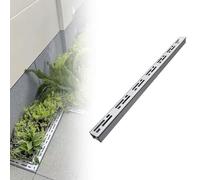 Kit de Grille Caniveau Exterieur en Métal 100 cm, Caniveau Terrasse Jardin pour Le Drainage des Eaux Pluviales, Piscine, Passage Piéton,100 * 5 * 3 CM
