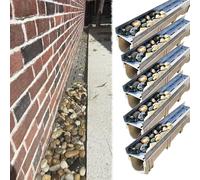 Kit de grille drainage robuste 15,2 cm, couvercle canal en forme U for allée, cour, 1/2/5 pièces, inverseur gouttière, terrasse, remplissage pierres et