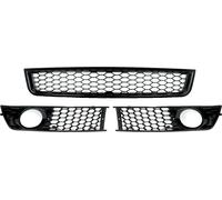 Kit de grilles de phares antibrouillard pour pare-chocs avant, convient à l'Audi A4 B6 Limousine 2002-2005, contient 2x grilles de phares antibrouillard, 1x grille inférieure avant, 3 pièces kit