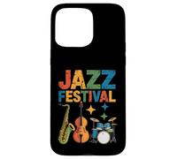 Kit de Grosse Caisse pour Saxophone rétro Jazz Festival Coque pour iPhone 15 Pro Max