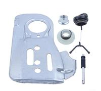 Kit de guidage de barre intérieure de pompe à huile avec plaque de guidage, arbre de pompe, bouchon d'huile et écrou de barre compatible avec tronçonneuse 445/450/445E/450E/445 II/450E II remplace la