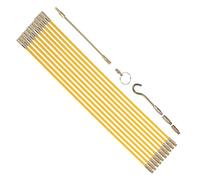 Kit de guidage de fil - Tiges enfile-câbles en fibre de verre, baguettes de poisson avec mallette portable, matériel professionnel pour canal de câblage mural | Kit d'outils électriques haute