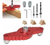 Kit de guidage de perçage en alliage d'aluminium pour perçage à bois 6, 8, 10 mm, gabarit de poche vertical pour travaux de bricolage et de réparation (lot C)