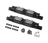 Kit de guidage linéaire HGR15 250 mm, 2 rails linéaires HGR15 de 250 mm avec 4 blocs de chariot HGH15CA et bloc d'arrêt HG15