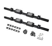 Kit de guidage linéaire HGR15 350 mm, 2 rails linéaires HGR15 de 350 mm avec 4 blocs de chariot HGH15CA et bloc d'arrêt HG15