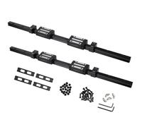 Kit de guidage linéaire HGR15 550 mm, 2 rails linéaires hgr15 de 550 mm avec 4 blocs de chariot HGH15CA et bloc d'arrêt HG15