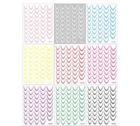 Kit de guide de pointes d'ongles - Bandes de manucure française | 9 autocollants pour amateurs de manucure - Décalcomanies autocollantes européennes simples | Astuce pour les autocollants à ongles