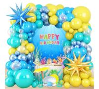 Kit de Guirlande d'Arche Ocean d'Anniversaire Ballons en Latex Under The Sea Ballons en Aluminium Décorations de Fête Fournitures de Fête Thème