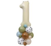 Kit de guirlande de ballons de cowboy pour 1er anniversaire, décorations de premier anniversaire occidentales pour bébé garçon ou fille, ballons imprimés vache avec chiffre 101,6 cm, fournitures de