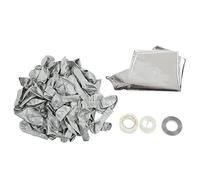 Kit de guirlande de ballons, décorations de ballons de fête, ballons en latex naturel et en aluminium avec bande fixe, ficelle et ruban adhésif pour mariage, anniversaire, (Argent)