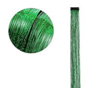Kit de guirlandes paillettes for cheveux 50 cm, accessoires d'extensions à multicolores, fil brillant for femme, 1 pièce (rouge)(Green)